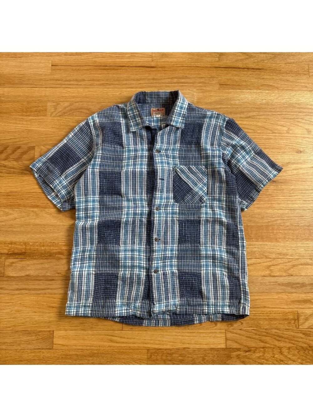 Style Eyes x Sugar Cane Japan Loose Weave Indigo Cotton Shirt Large
